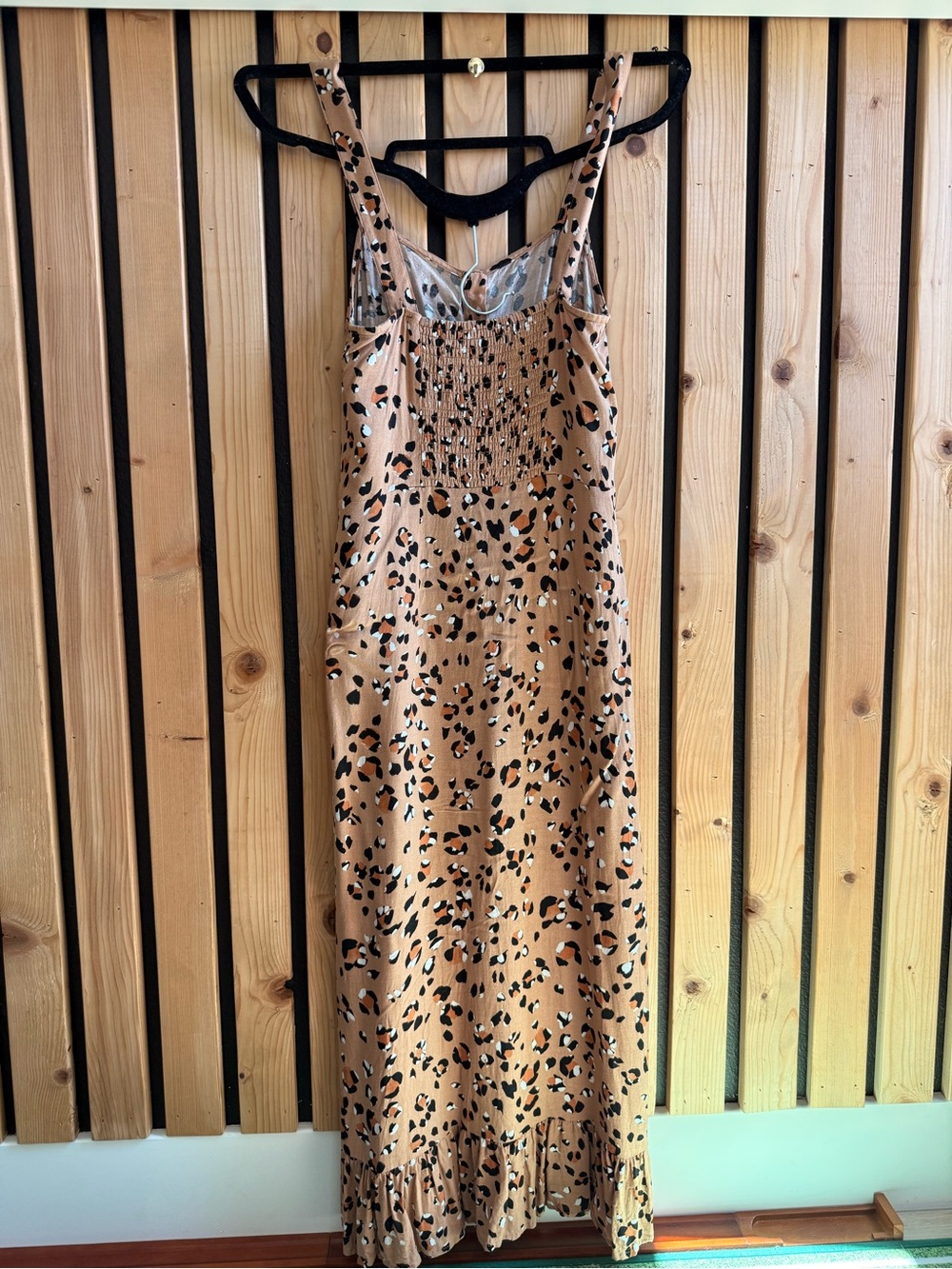 saltwater LUXE Tan Leopard-Print Maxi Dress - Picture 2 of 5